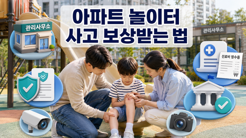 아이가 아파트 놀이터에서 다쳤다면? 관리사무소 보험과 보상 신청 방법