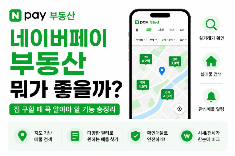 네이버페이 부동산 뭐가 좋길래 다들 볼까? 집 구할 때 써보면 편한 기능들