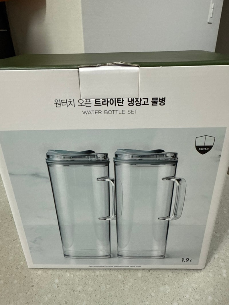 모던하우스 원터치 오픈 트라이탄 냉장고 물병 1.9L 후기｜보리차 물통으로 딱! 냉장고 도어....