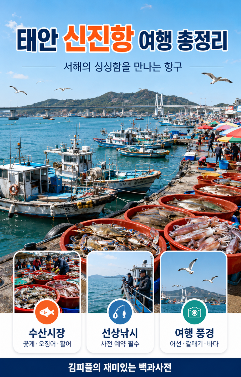 태안 신진항 여행 총정리｜수산시장·먹거리·선상낚시·주차 안내