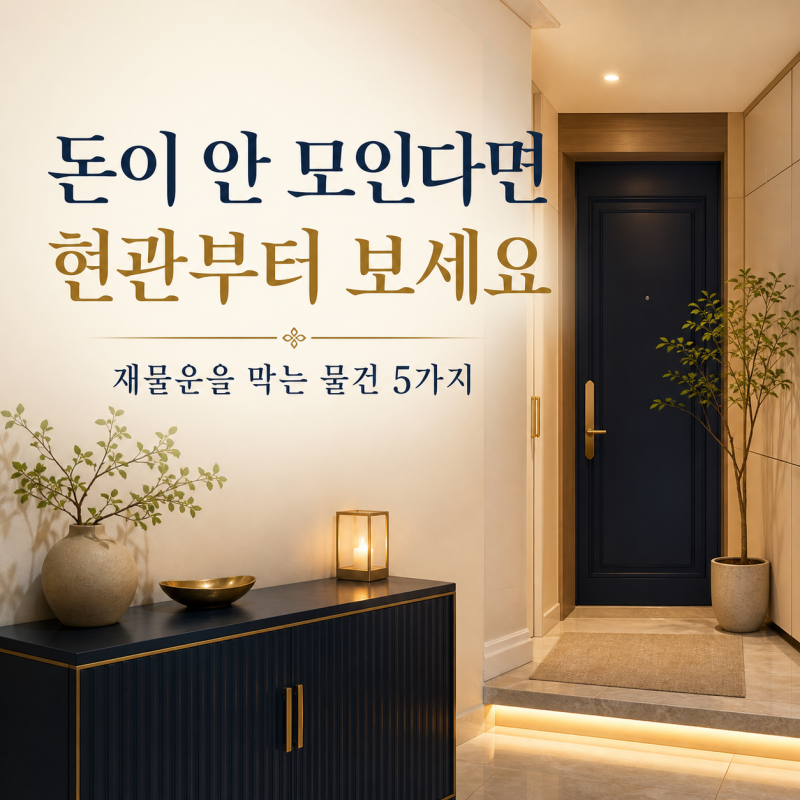 현관에 금색부터 두셨나요? 사주 일간별 ‘재물색’은 따로 있습니다｜돈길 여는 현관 풍수