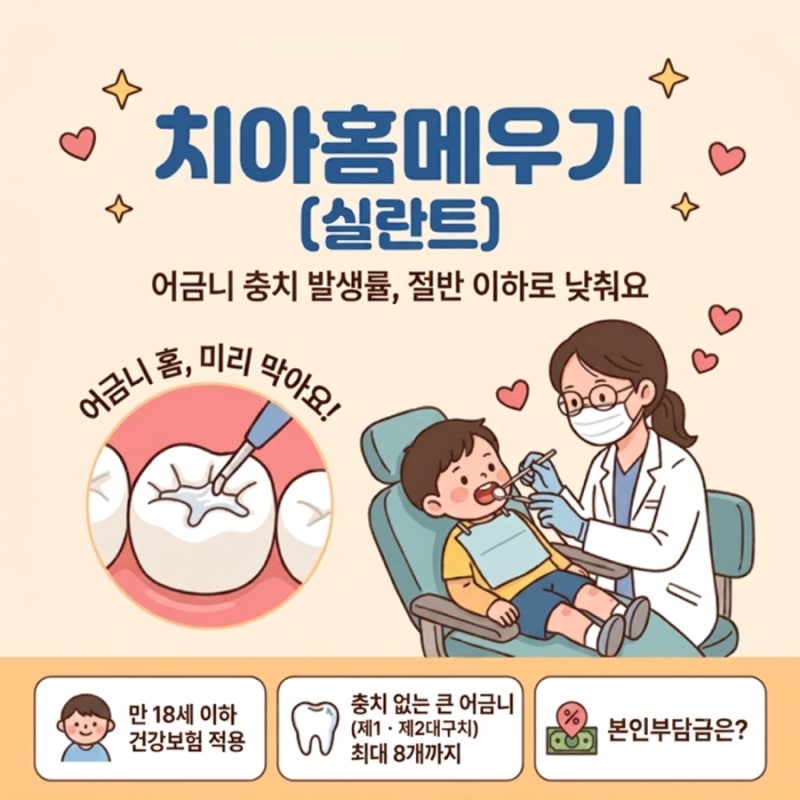 초등학생 어금니 실란트 후기｜치아홈메우기 비용·건강보험·몇 살까지 받을 수 있을까?｜....