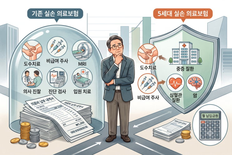 실손보험료 아깝다면…5세대로 갈아타도 될까