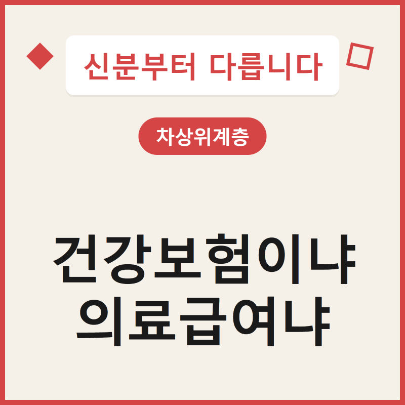 차상위 본인부담경감 의료급여 차이 건강보험 가입 여부로 확인