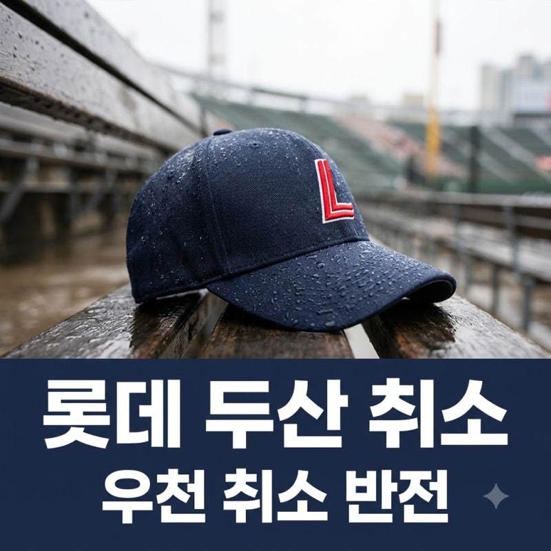 "돈 주고도 못 봅니다" 2026년 8월 22일 롯데 두산 우천 취소 반전 이유