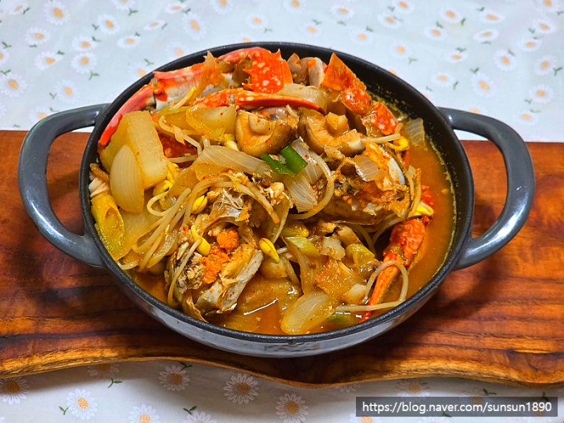 꽃게탕 끓이는법 찌개 재료 양념 간단 묵은 활꽃게 손질 꽃게탕 레시피