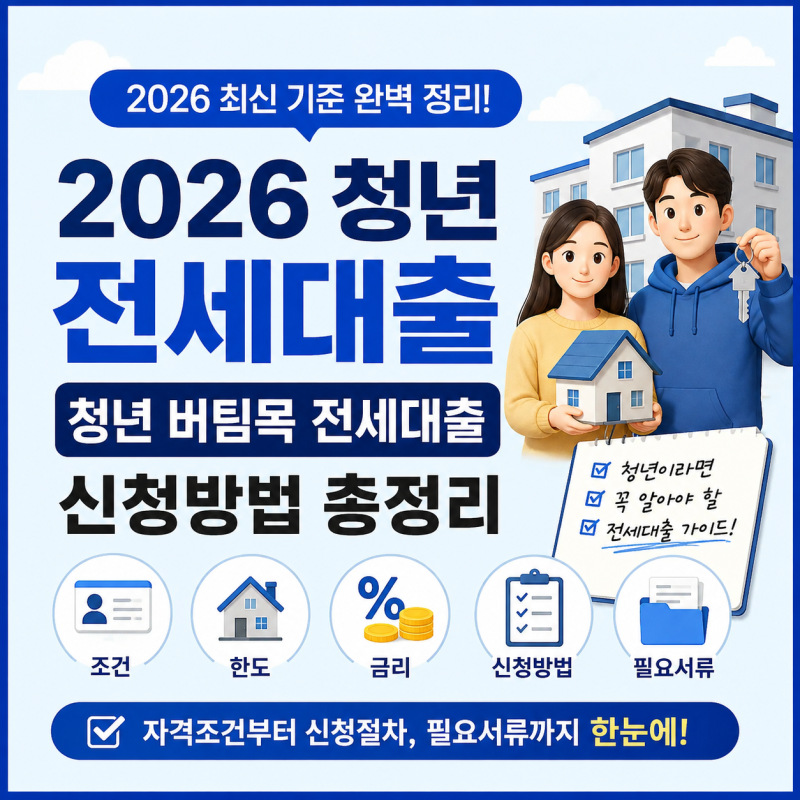 2026 청년 전세대출 신청방법 총정리｜청년 버팀목 조건부터 서류·신청 순서까지