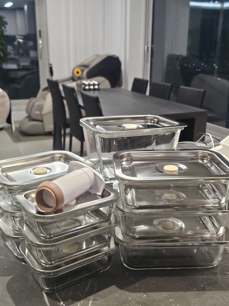 유리진공밀폐용기 반찬통 추천 담치락 맥스 세트 내돈내산 후기