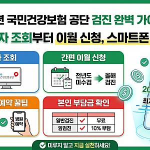 2026년 국민건강보험 공단 검진 대상자 조회 및 신청 절차 완벽 가이드: 이월 신청부터 스마트....