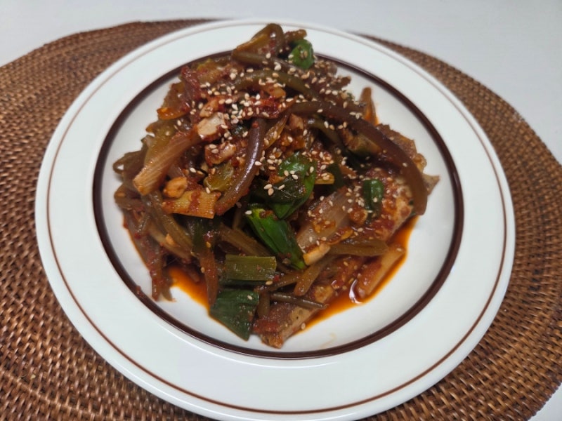 고구마순 생선조림