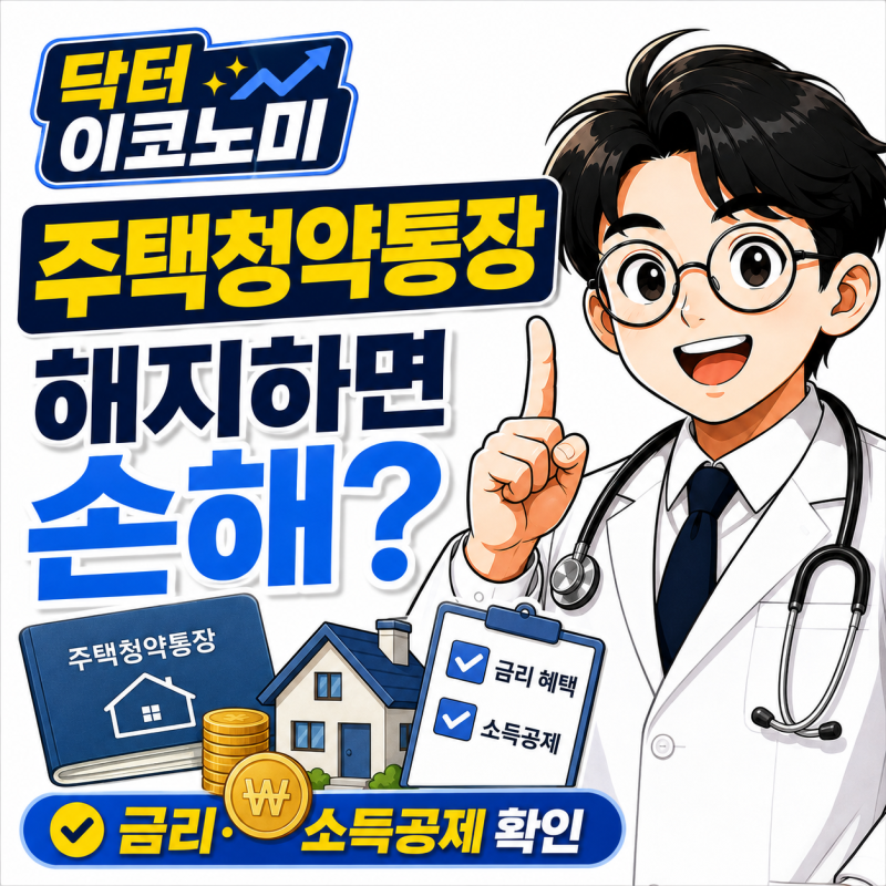 주택청약종합저축 해지하면 손해일까 금리와 소득공제 확인