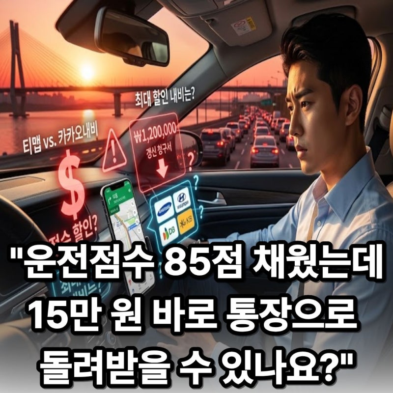 똑같이 안전운전했는데 내비 앱 하나 차이로 자동차보험료 할인율이 달라진다고?[2026] 티맵 v....