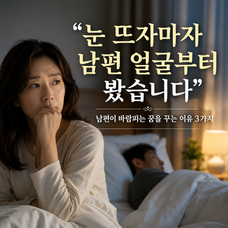 "눈 뜨자마자 남편 얼굴부터 봤습니다" 남편이 바람피는 꿈을 꾸는 이유 3가지