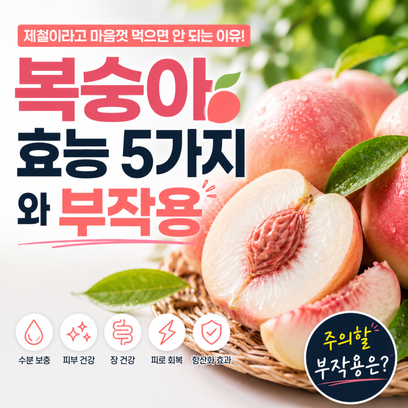 제철 복숭아 효능 5가지, 건강에 좋지만 이런 분은 주의하세요