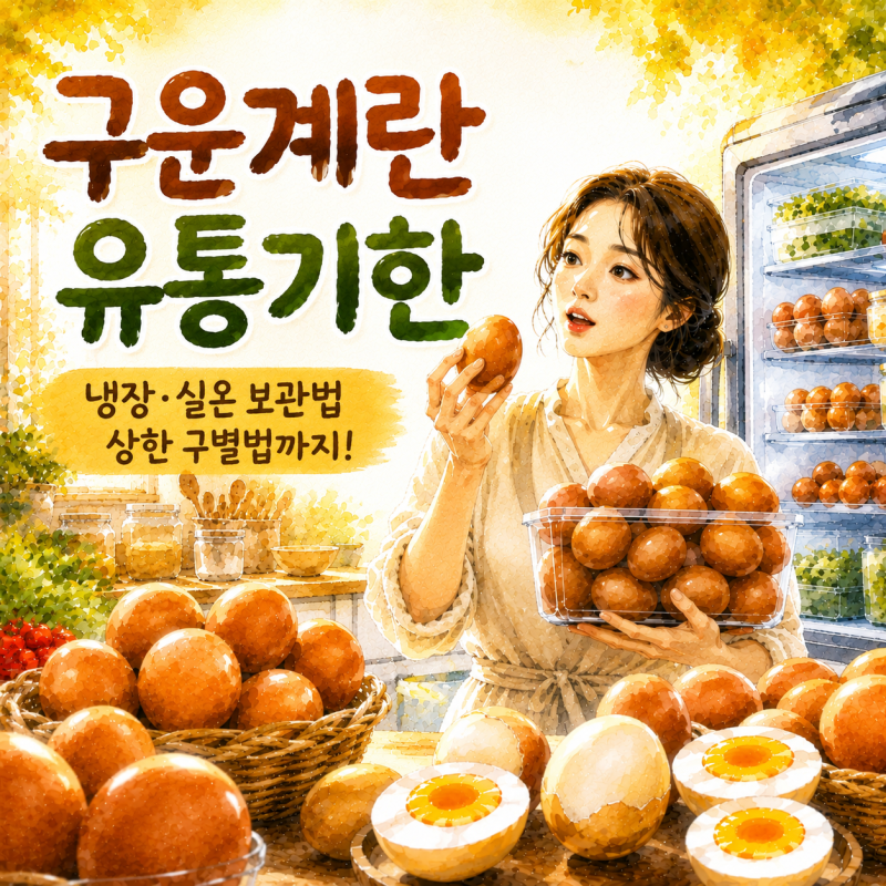 구운계란 유통기한 얼마나 될까? 냉장·실온 보관법까지 정리