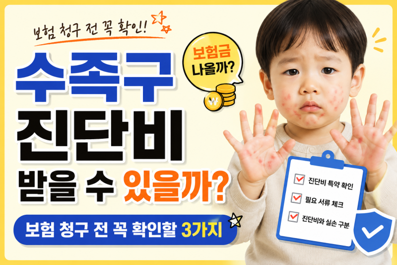 2026 수족구 걸리면 보험금 나온다고? 진단비부터 확인하세요