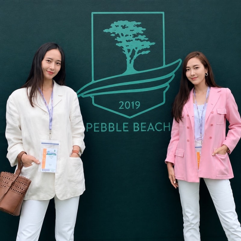 제시카 크리스탈 자매, 골프장에서도 빛났다! US오픈 페블비치까지 함께 간 ‘정자매’