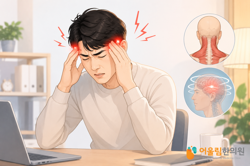 뇌 MRI는 정상인데 두통과 어지럼증이 계속된다면, 저는 목부터 같이 봅니다
