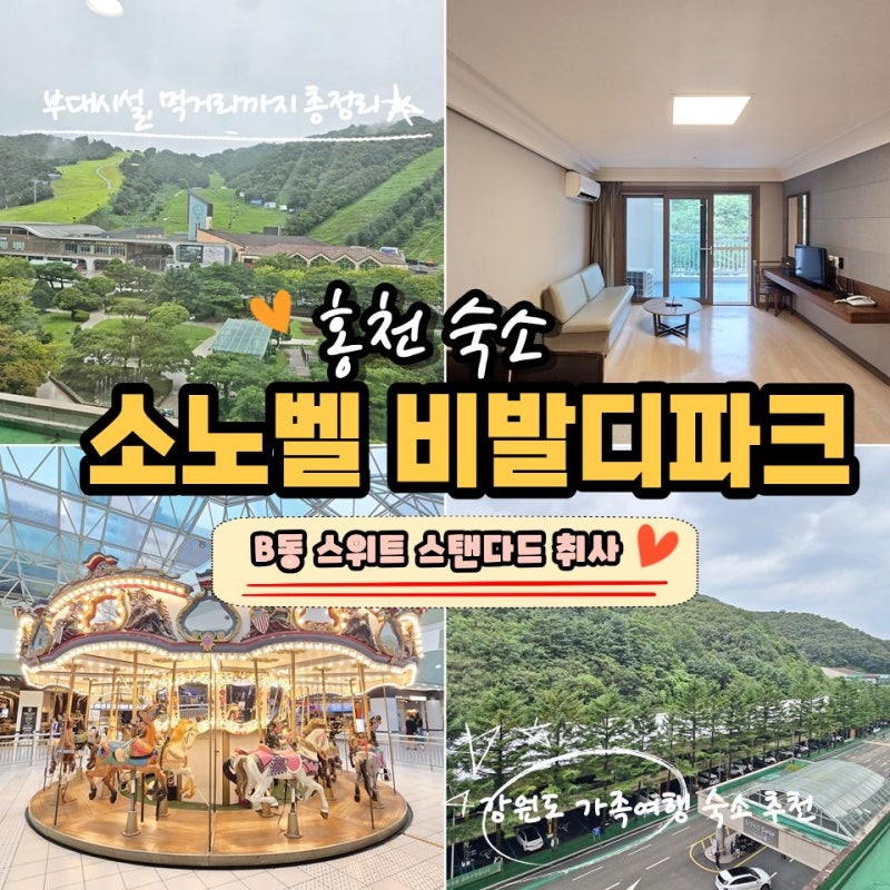 홍천 소노벨 비발디파크 B동 스위트 스탠다드 후기 부대시설 놀거리 회포장까지