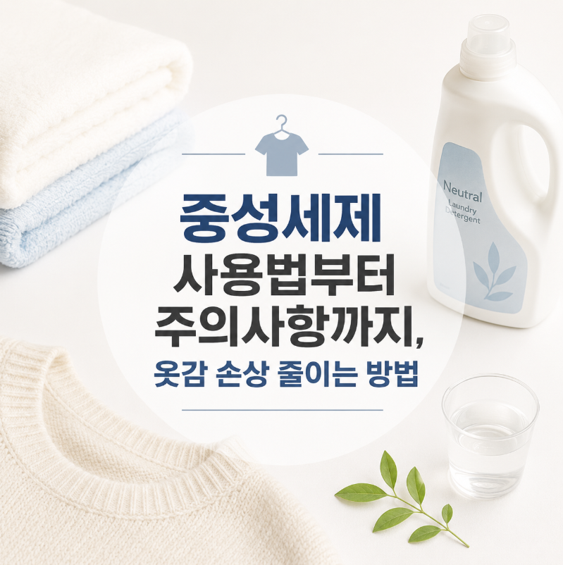 중성세제 사용법부터 주의사항까지, 옷감 손상 줄이는 방법