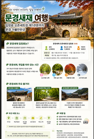 문경새재 여행｜입장료·오픈세트장·제1관문까지 문경 가볼만한곳