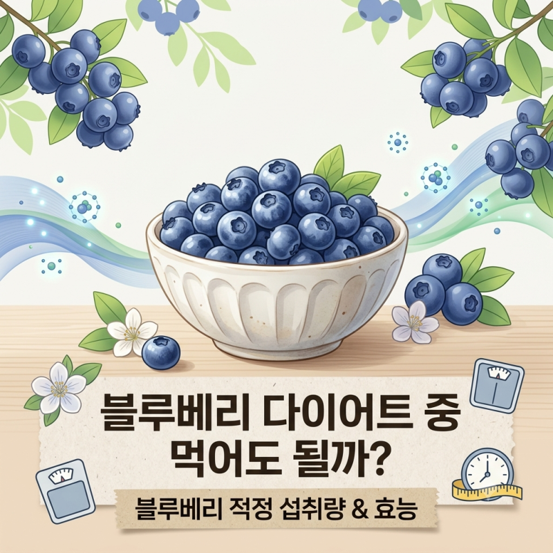 블루베리 다이어트 중 먹어도 될까? 적정 섭취량
