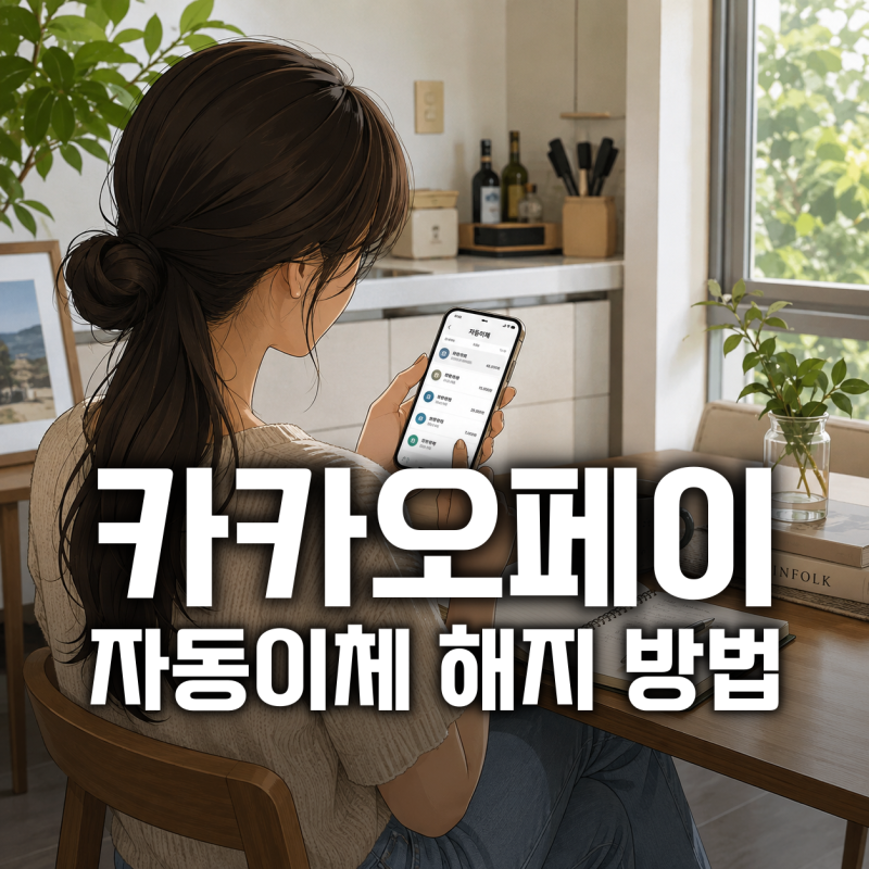 카카오페이 자동이체 해지하는 방법 정리했어요