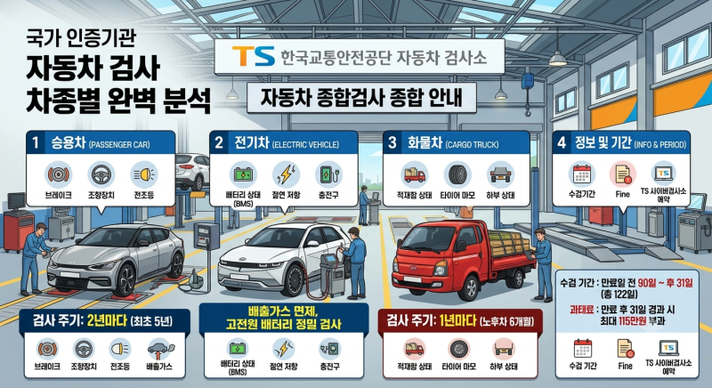 자동차 검사, 내 차는 언제, 무엇을 검사받을까? 차종별 검사 주기와 핵심 포인트 정리