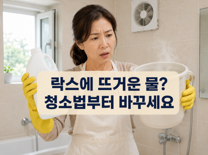 욕실 락스에 뜨거운 물 부었다면, 청소법부터 바꾸세요