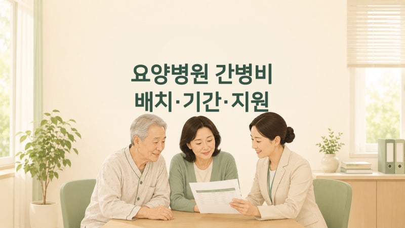 요양병원 간병비는 얼마나 들까요?｜공동·개인 간병과 지원 대상 확인