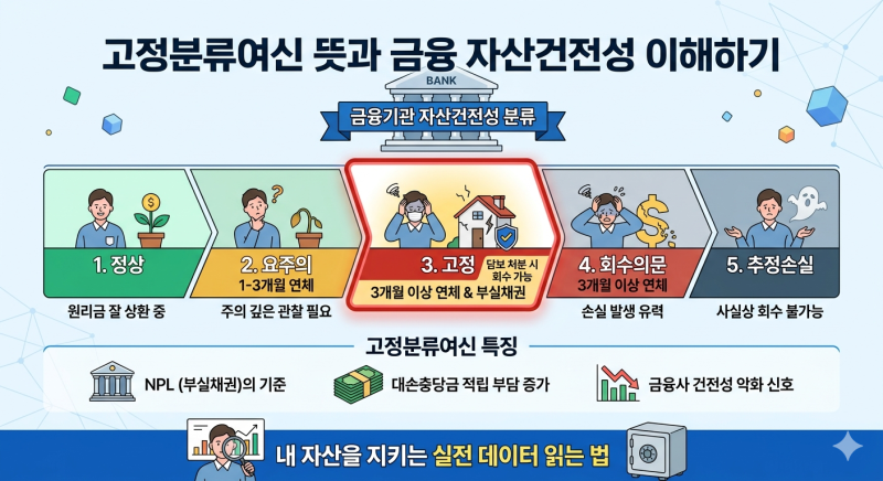 고정분류여신 뜻 쉽게 이해하기, 금융사 연체율의 착시 제거 필터와 내 자산을 지킬 '부실채....