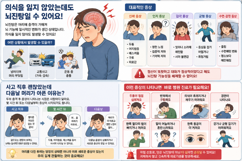 뇌진탕 증상과 CT 검사, 실손 청구까지 알아보기