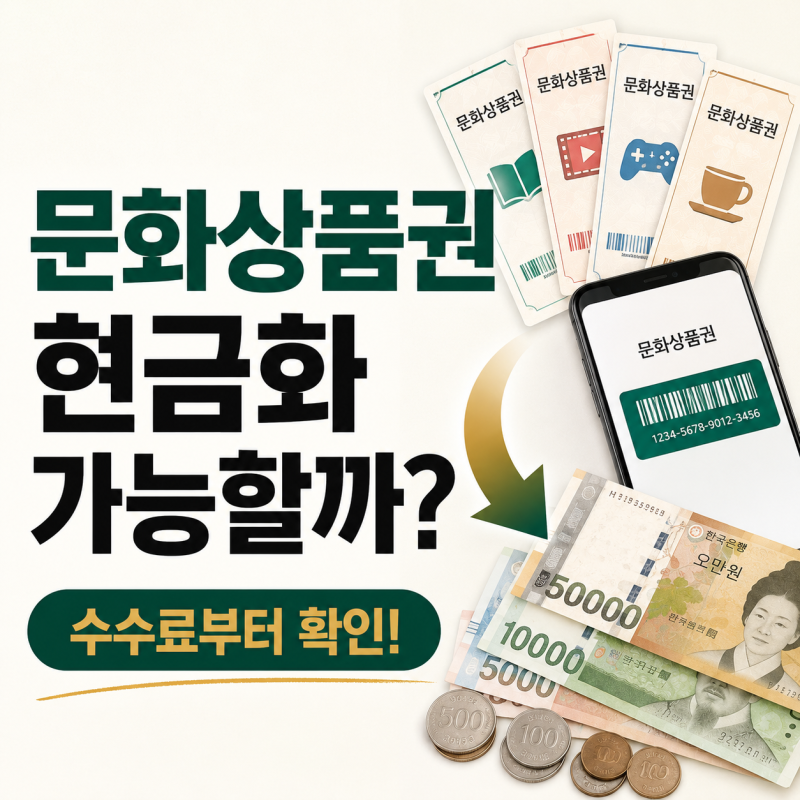 문화상품권 현금화 가능할까? 컬쳐랜드 전환·환불 방법과 수수료 총정리