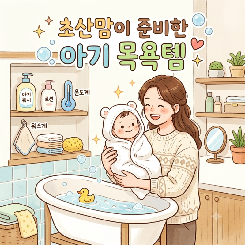 신생아 목욕용품, 다 살 필요 없어요! 초산맘이 준비한 아기 목욕템