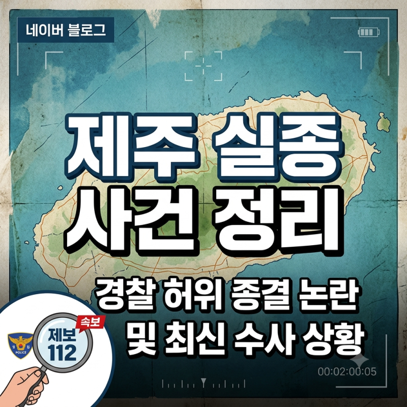 [제주 실종 사건 정리] 경찰 허위 종결 논란 및 최신 수사 상황 총정리