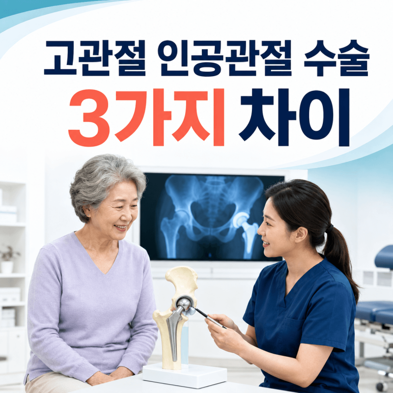 고관절 인공관절 수술 종류 3가지, 전치환술·반치환술 차이와 물리치료사가 정리한 회복 가....