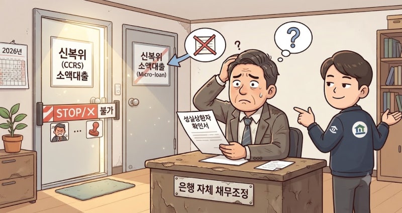 2026 : 은행 자체 채무조정 성실상환자, 신복위 소액대출은 바로 대상이 아닐 수 있습니다