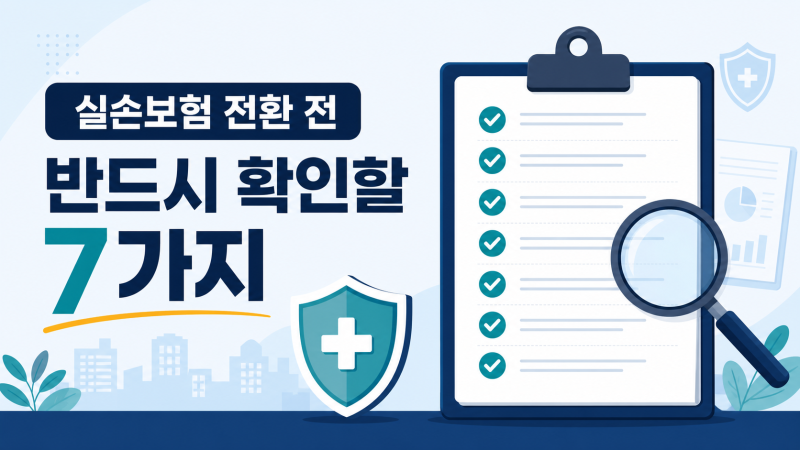 실손보험 전환 전 반드시 확인할 7가지