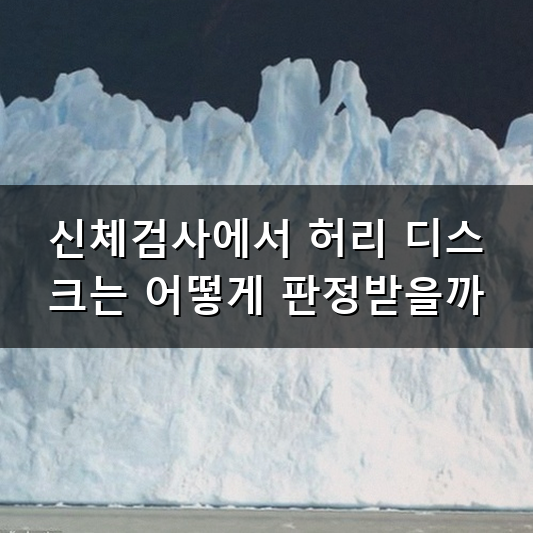 허리 디스크 군대 갈 수 있을까 입영 판정 기준과 대처 방법