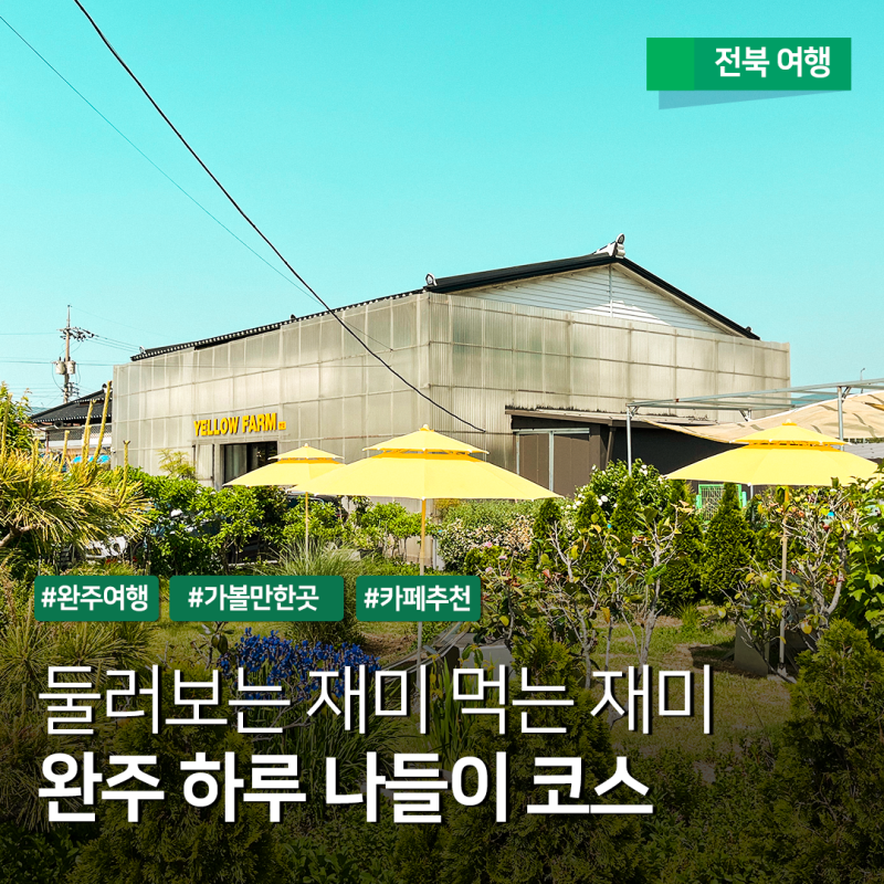완주 가볼만한곳 - 고산미소시장 및 옐로우팜 카페 나들이