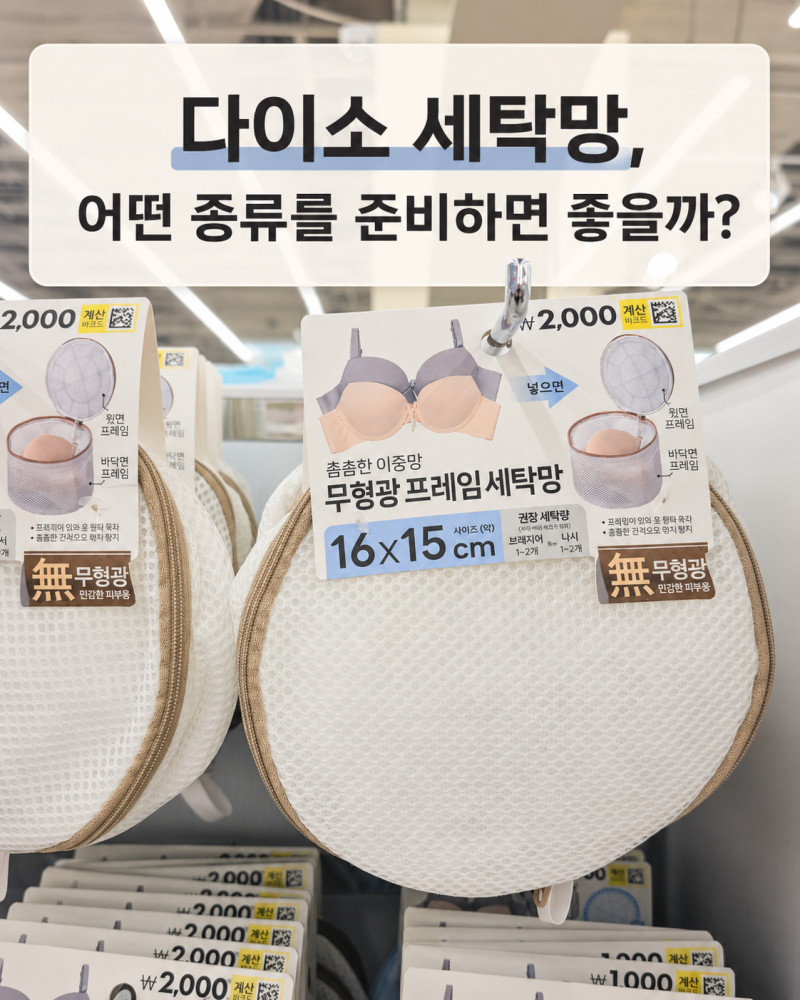 다이소 세탁망 종류 가격 총정리 이렇게나 다양하다고?