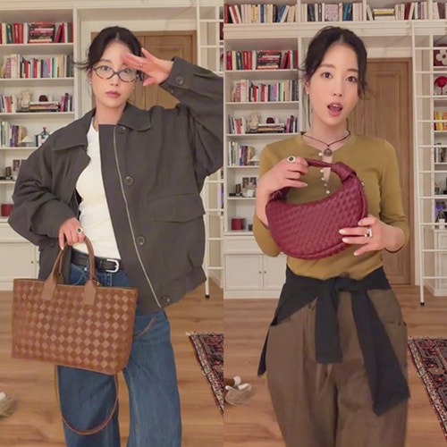 기은세 인스타 가방 궁금해? 쿠론 26FW 포제르 보우 우븐 크로스 25 & 세느 이지 우븐 토트 30 ....