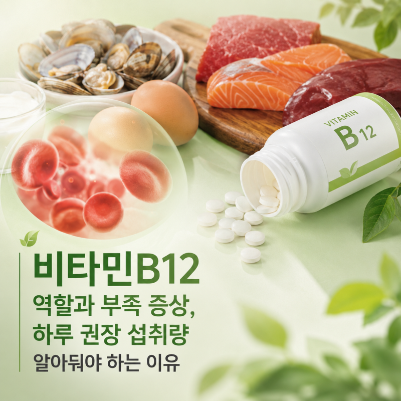 비타민B12 역할과 부족 증상, 하루 권장 섭취량 알아둬야 하는 이유
