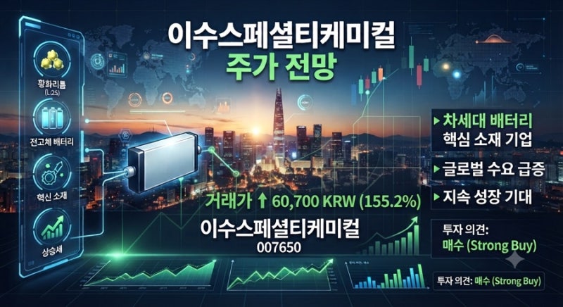 이수스페셜티케미컬 주가 전망｜전고체 배터리 대장주 다시 움직일까?