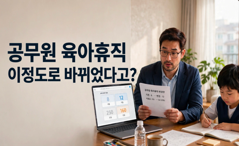 공무원 육아휴직, 2026년에 이 정도로 바뀐다? 자녀 나이부터 수당까지 총정리