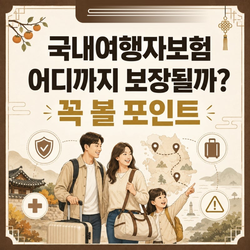 2026 추석 연휴 국내여행자보험, 어떤 사고까지 보장받을 수 있을까?