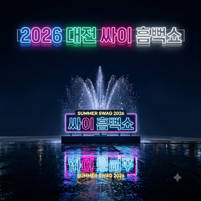 [대전]2026 대전 싸이 흠뻑쇼,주차정보,포토존,MD부스, 소나기와서 리허설한 후기!!!!