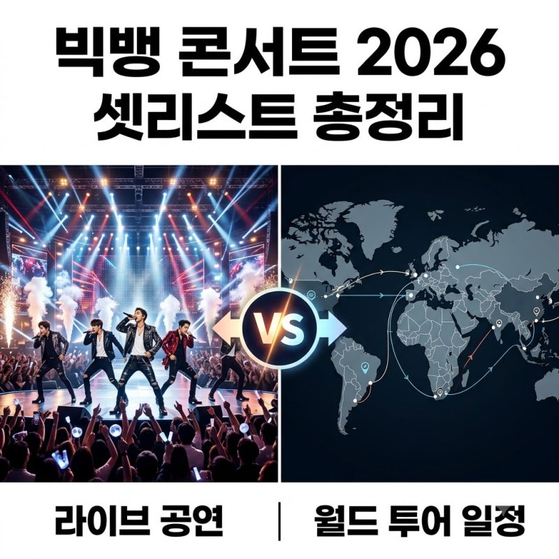 빅뱅 콘서트 2026 첫콘 셋리스트·MD·월드투어 일정 총정리