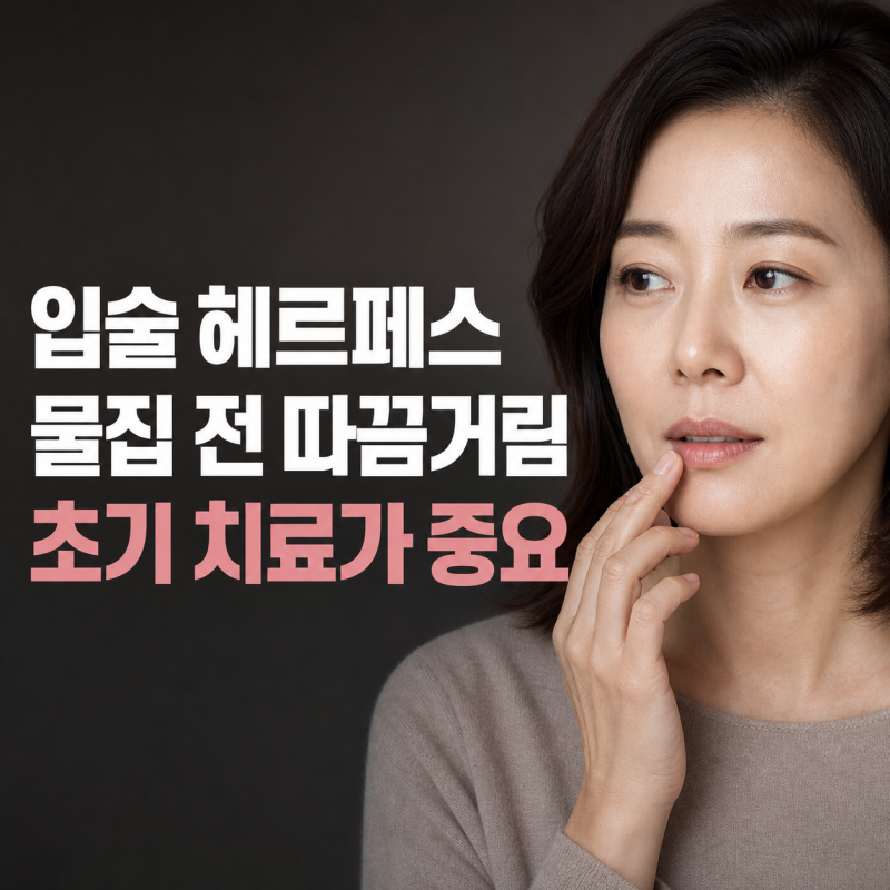 입술 헤르페스 초기 증상, 물집 전 치료가 중요한 이유