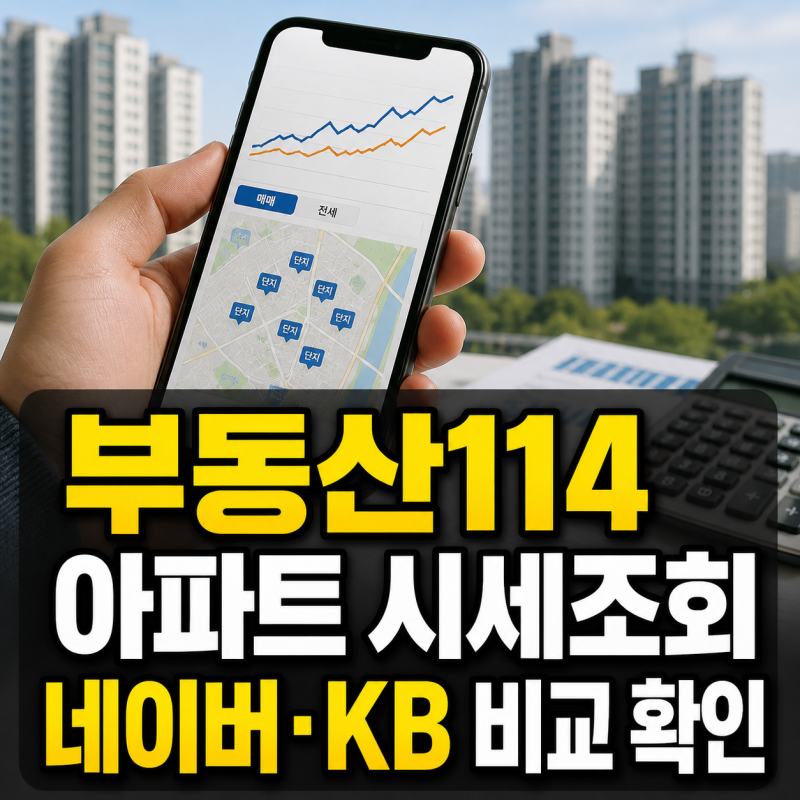 부동산114 아파트 시세조회, 네이버·KB부동산 비교 총정리